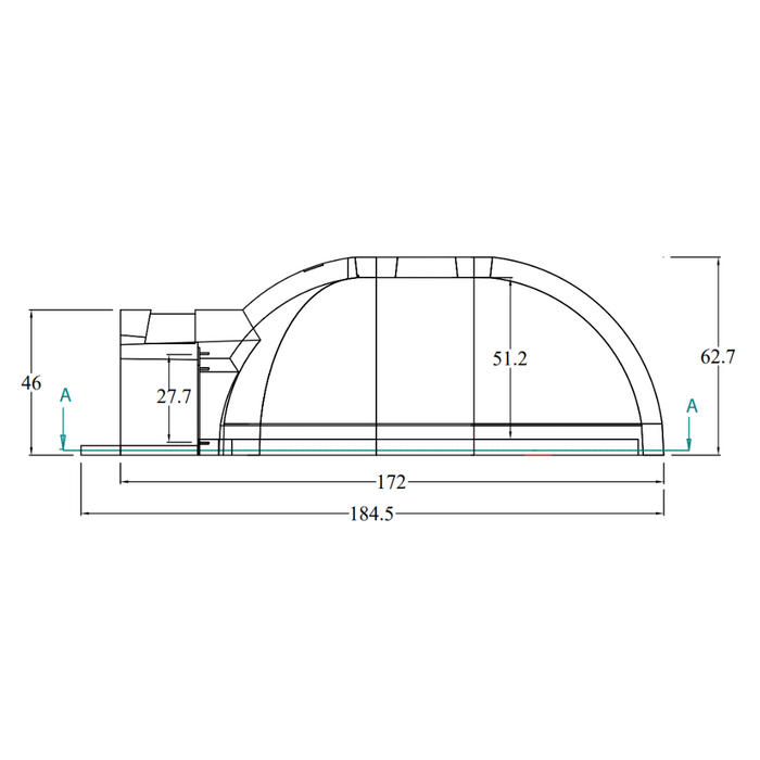 Forno legna tradizionale cottura diretta per 6/8 pizze gusto 110 super capienza