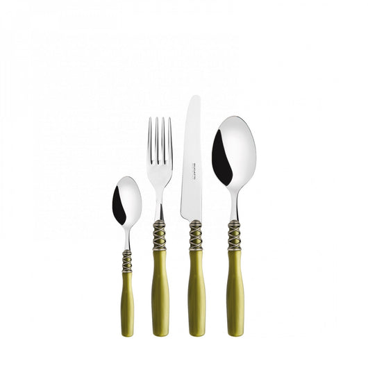 ARIANNA Ghiera Argento Anticato, Posate Set 24 Pz, Scatola