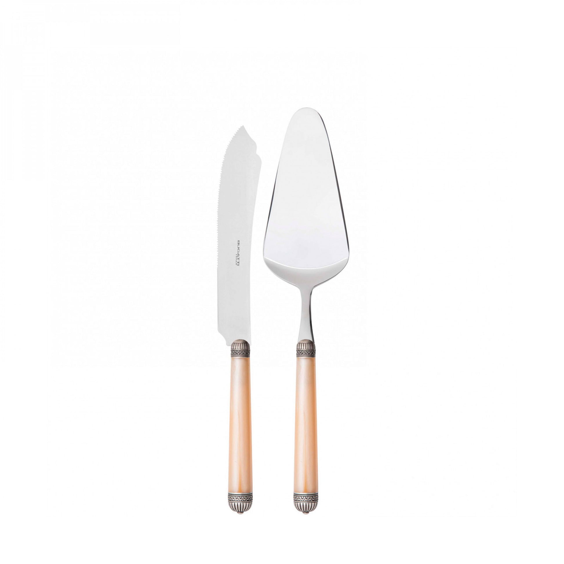 DORICO Ghiera Argento Anticato, Posate Set 2 Pz Dessert, Casa