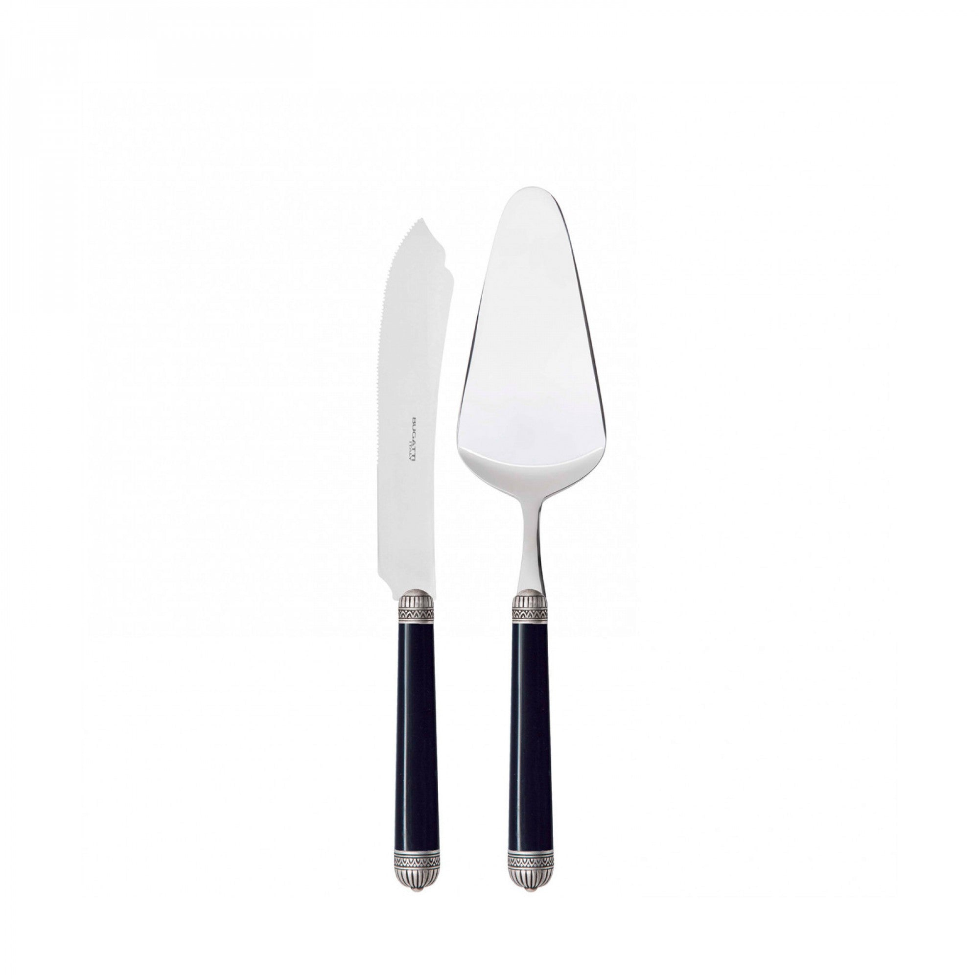 DORICO Ghiera Argento Anticato, Posate Set 2 Pz Dessert, Casa
