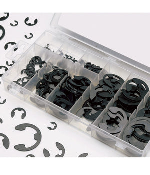 Anelli Elastici Seeger Kit Da 300 Pz Assortiti Rondelle Anello Elastico E-clips         