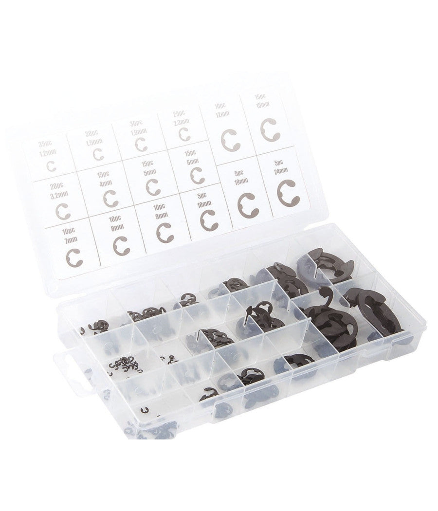 Anelli Elastici Seeger Kit Da 300 Pz Assortiti Rondelle Anello Elastico E-clips         