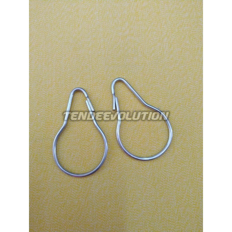 Anello Lucido Antiruggine per Tende da Doccia a Forma di Pera