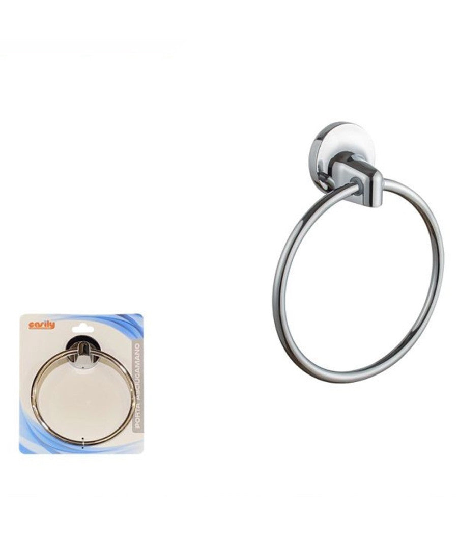 Anello Cerchio Porta Asciugamano Moderno Fissaggio A Parete Arredo Bagno 79807         
