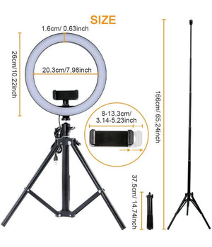 Anello Luce Led Rgb Fotografia Makeup Video Circolare 10" 26cm Dimmerabile         