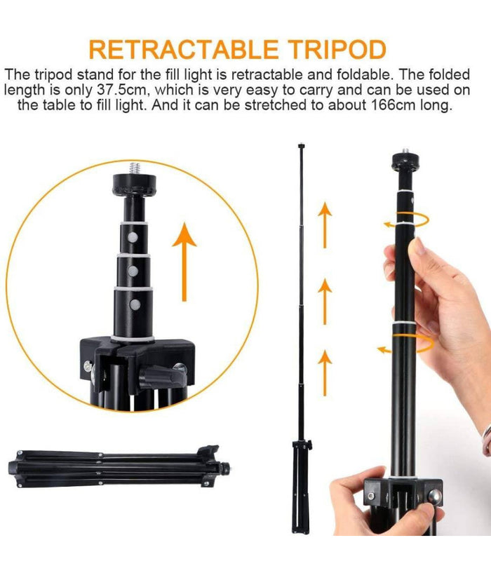 Anello Luce Led Rgb Fotografia Makeup Video Circolare 10" 26cm Dimmerabile         