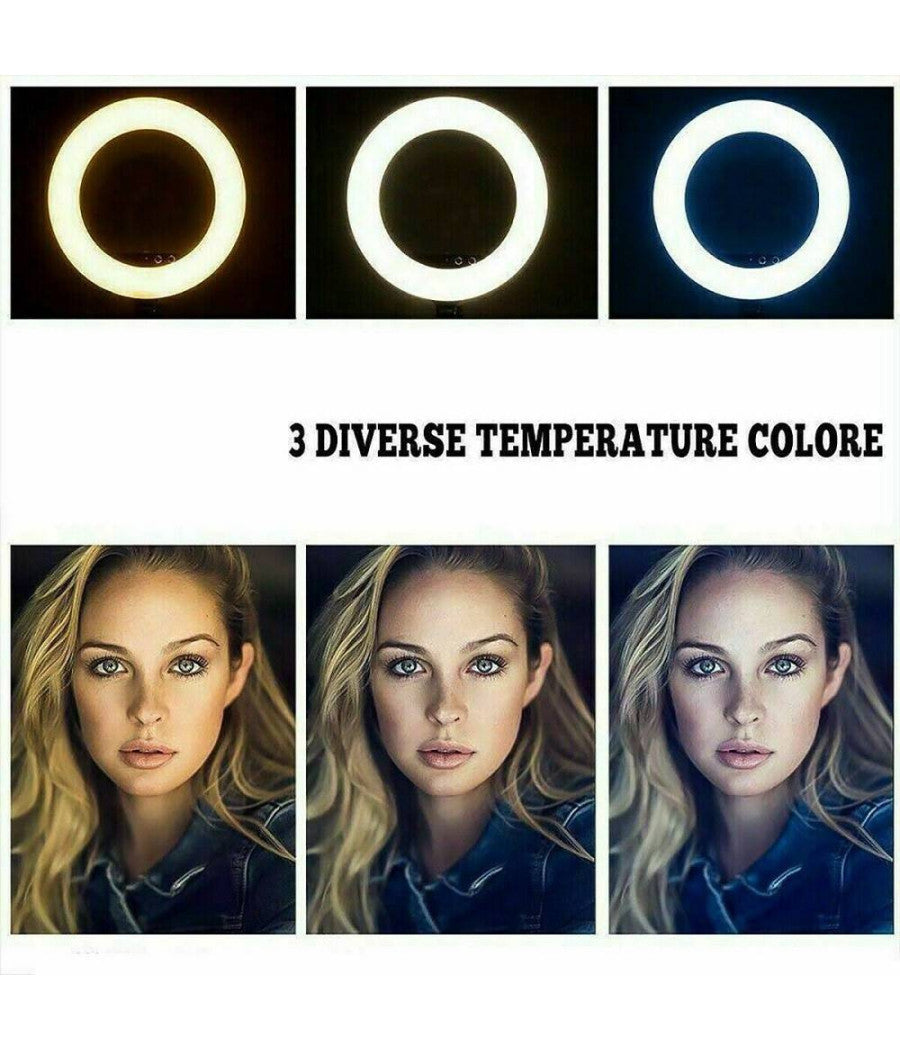 Anello Luminoso Studio Fotografico Selfie Ring Light Tiktok Youtube Treppiedi         