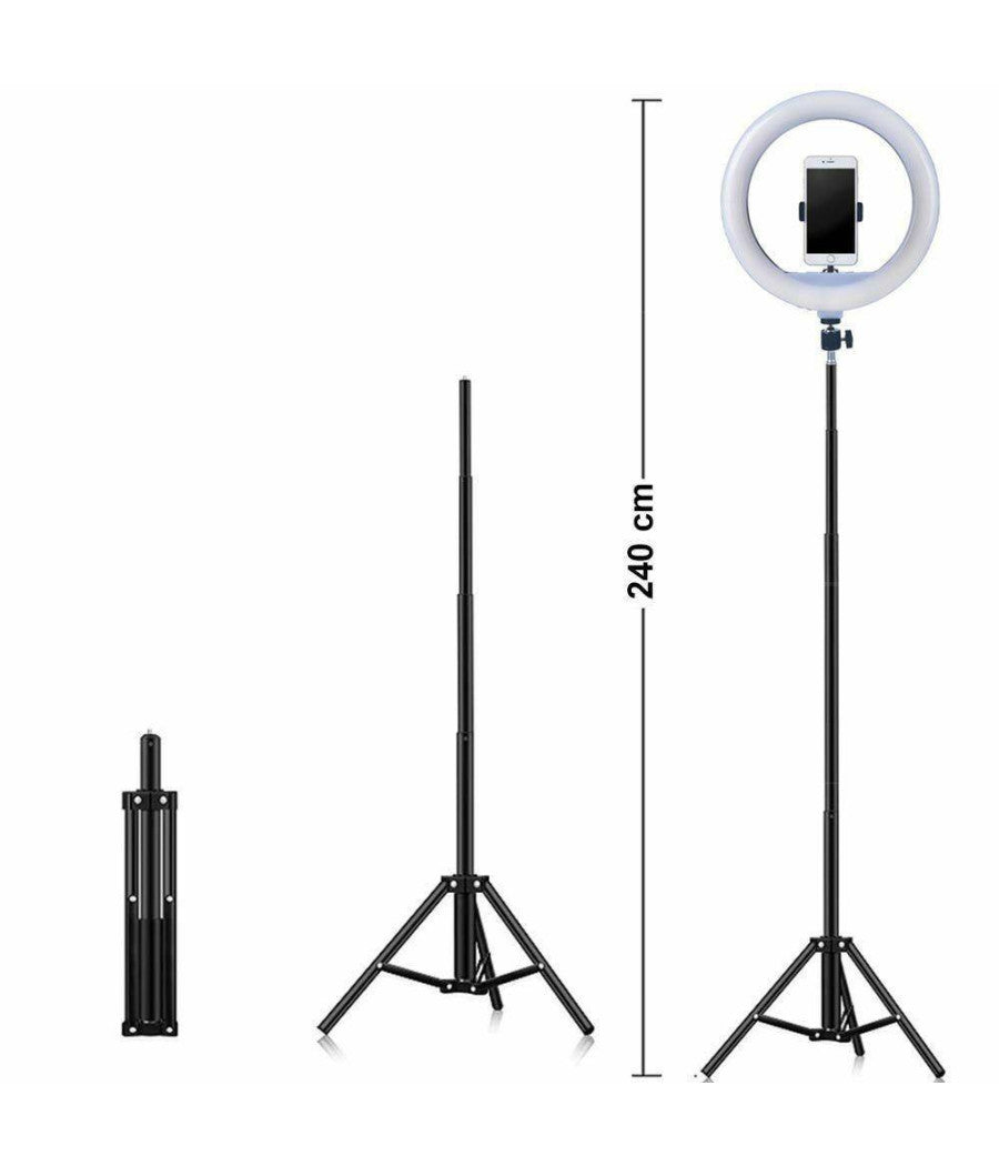 Anello Luminoso Treppiedi Luce Selfie Tik Tok Led Lampada Ring Light Video 30cm         