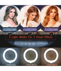 Anello Luminoso Treppiedi Luce Selfie Tik Tok Led Lampada Ring Light Video 30cm         
