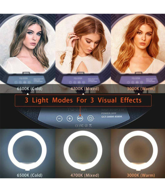 Anello Luminoso Treppiedi Luce Selfie Tik Tok Led Lampada Ring Light Video 30cm         