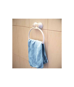 Anello Porta Asciugamano Asciugamani Ospite Con Attacco A Ventosa Bianco         