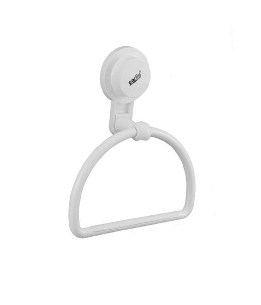 Anello Portasciugamani Asciugamano Attacco Ventosa Bianco Accessori Bagno 59542         