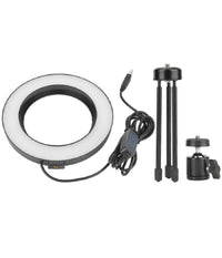 Anello Punto Luce Led Fotografia Makeup Video Diffusore Circolare 6" 16cm Dimmer         