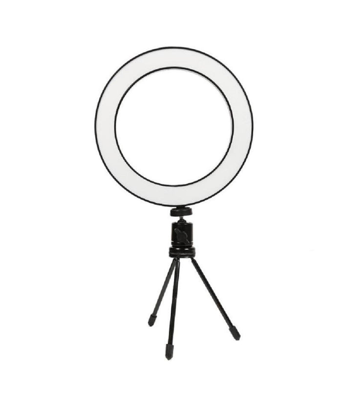 Anello Punto Luce Led Fotografia Makeup Video Diffusore Circolare 6" 16cm Dimmer         