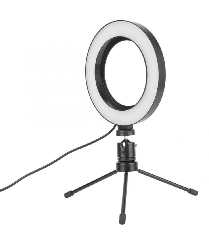 Anello Punto Luce Led Fotografia Makeup Video Diffusore Circolare 6" 16cm Dimmer         