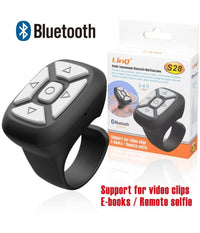 Anello Telecomando Bluetooth 15m Multifunzione Supporto Per Video Foto E-book S28         
