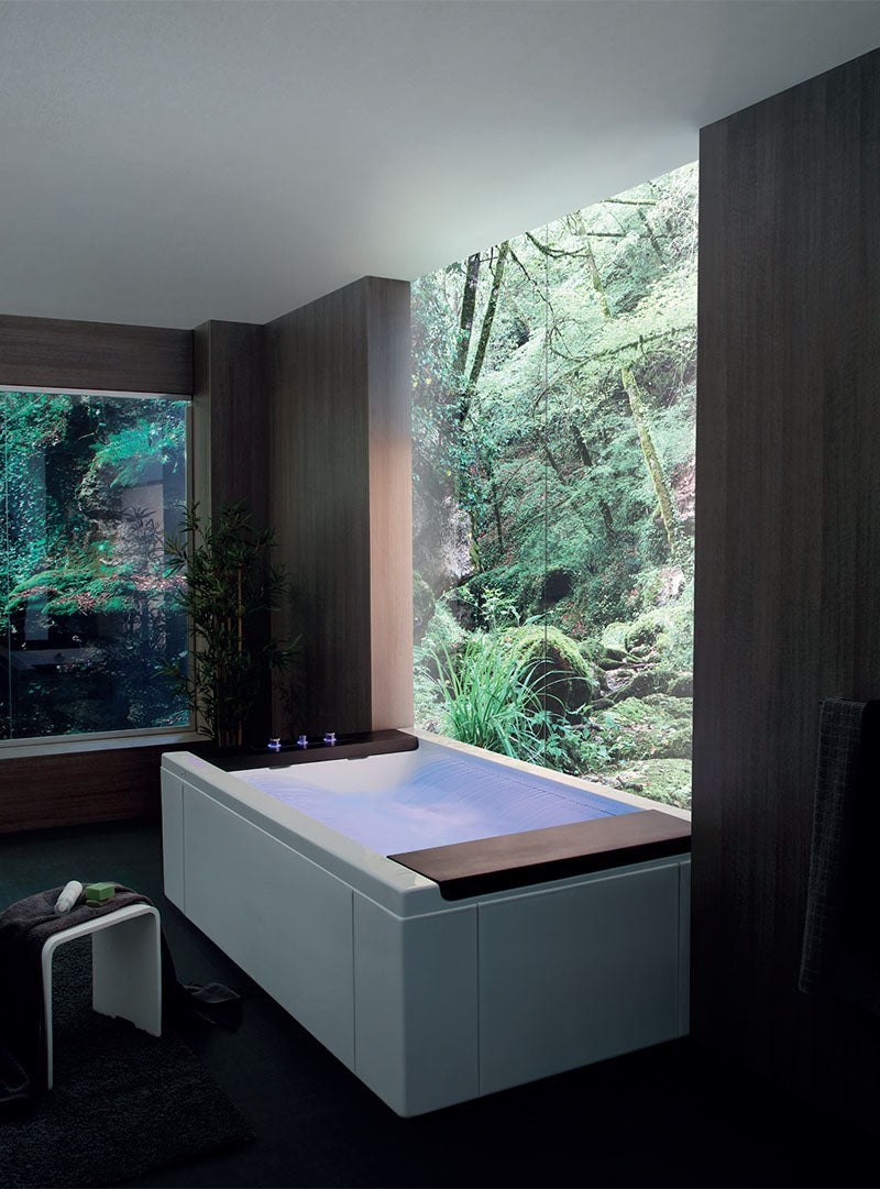 Vasca con cascata COLACRIL Angel 200x120 cm EMMA Bianco