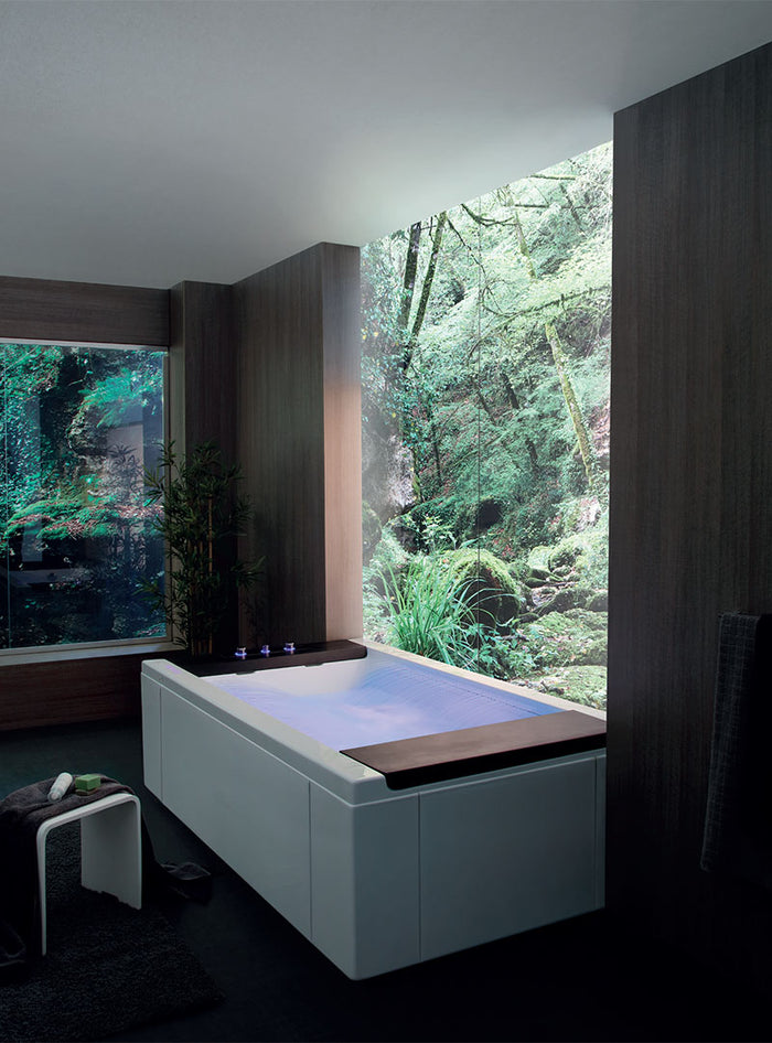 Vasca con cascata COLACRIL Angel 200x120 cm EMMA Bianco