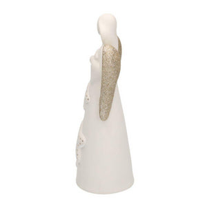 Angelo ceramica bianco oro con led ø10,5h27,5