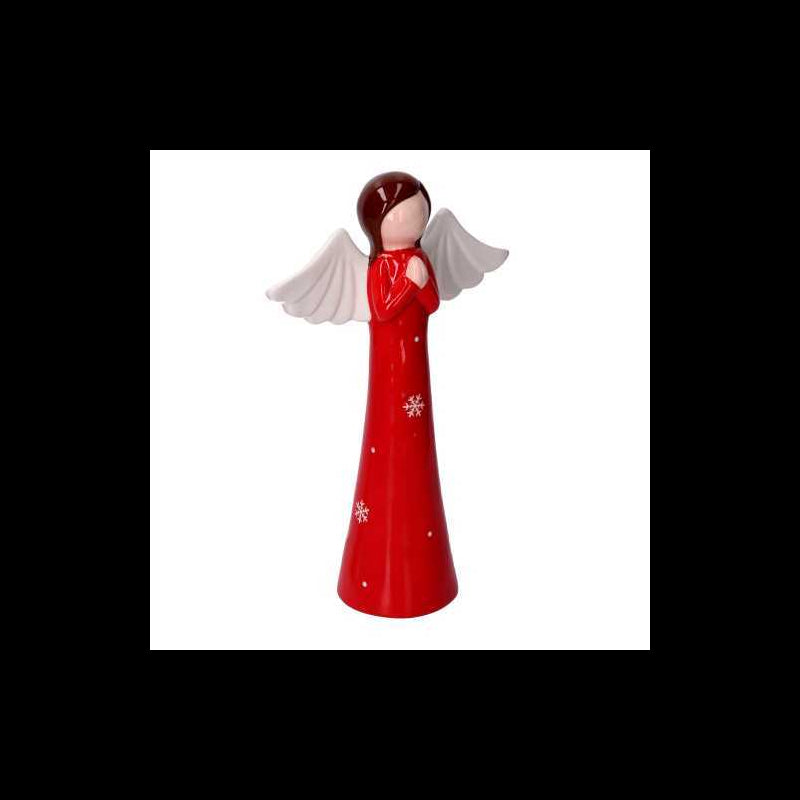 Angelo ceramica pois ali bianco e rossocm17,3x7,5h26,5