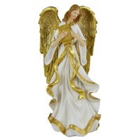 Angelo resina bianco oro cm 18,8x15h37,8