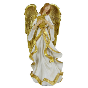 Angelo resina bianco oro cm 18,8x15h37,8