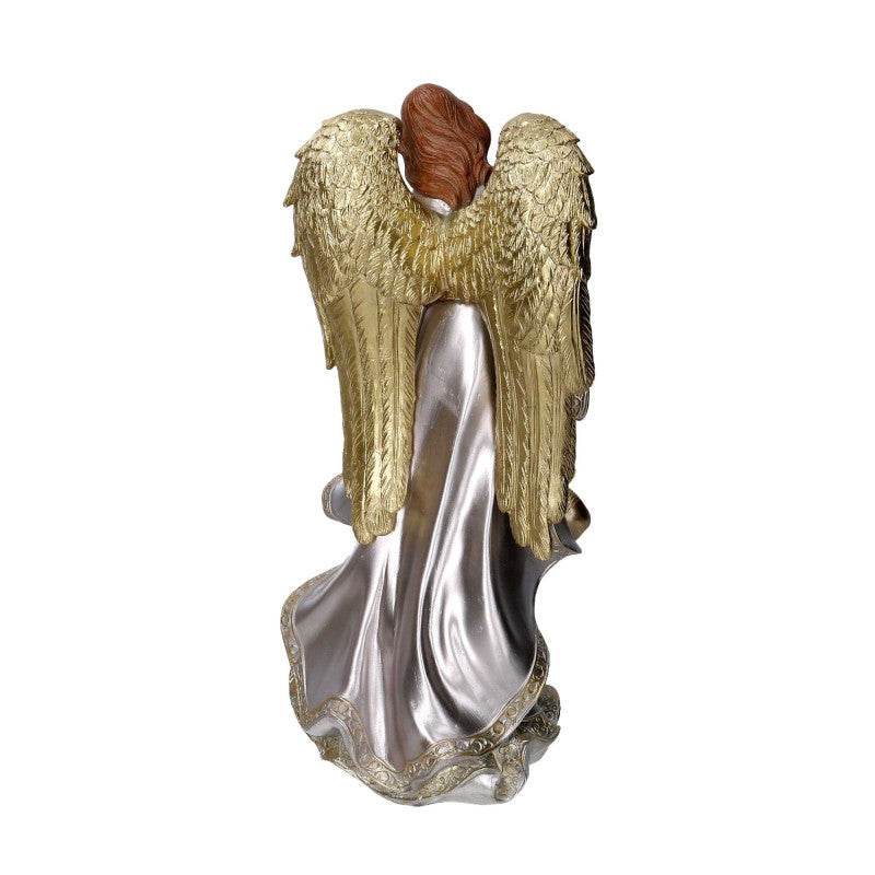 Angelo resina con chitarra oro cm 18,2x16,4h37,8