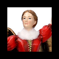 Angelo resina scozzese rosso cm 14,7x14,7h36,8