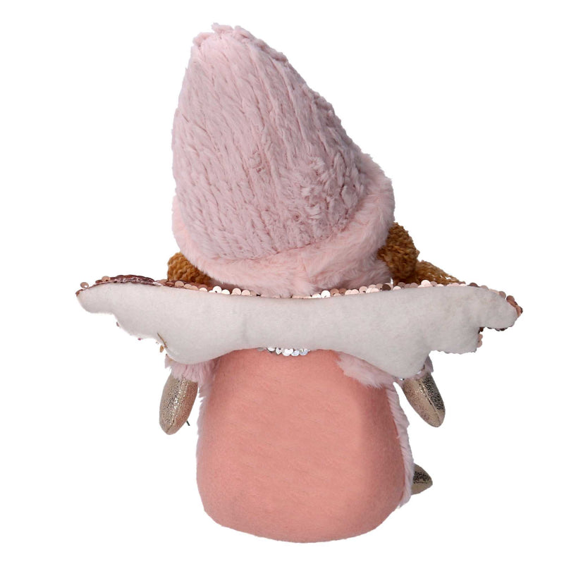 Angelo tessuto rosa seduto cm 24x12h30