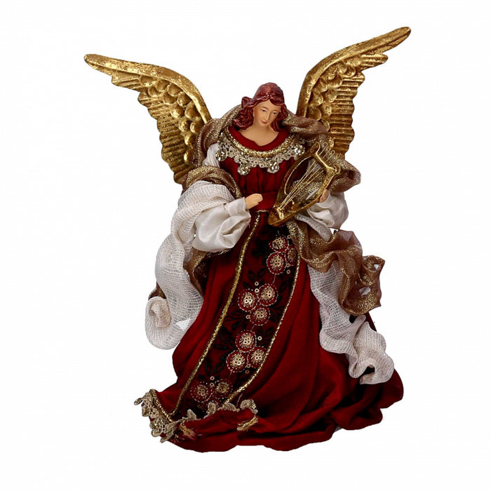 Angelo tessuto velluto rosso con lira cmh25,4