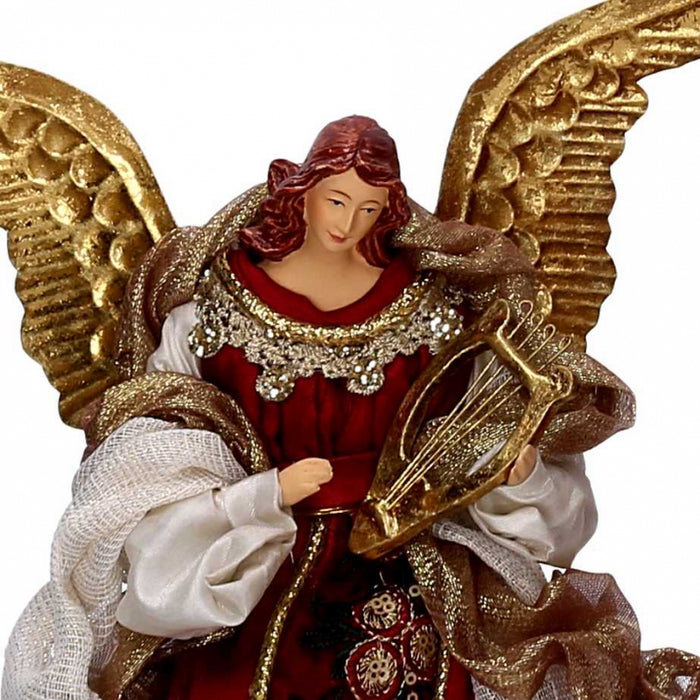 Angelo tessuto velluto rosso con lira cmh25,4