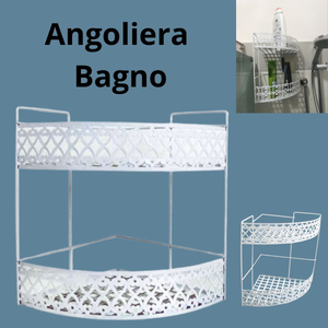 Angoliera bagno portaoggetti doccia per arredamento moderno mensola vintage  porta cosmetici trucchi
