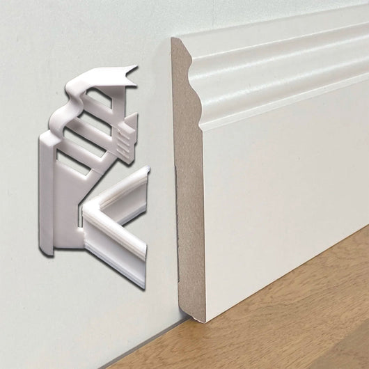 Kit N.5 Proteggiangoli esterni coordinati ai nostri Battiscopa in fibra di legno bianchi - Ducale 120x15 fibra di legno SKU-6077 bianco