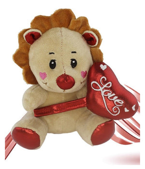Animali Peluche Con Cuore Scritta Love Lamè 16cm San Valentino 3 Mod. Ass. 93642         