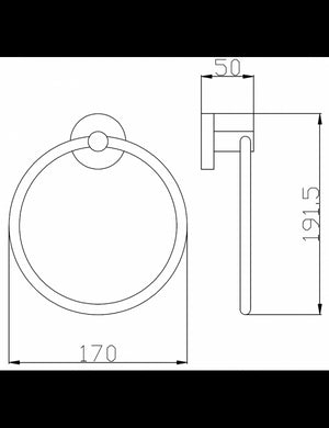 COLORADO Portatovagliolo in Ottone Oro Rosa Spazzolato 17 cm