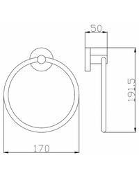 COLORADO Portatovagliolo in Ottone Grigio Metallo Lucido 17 cm