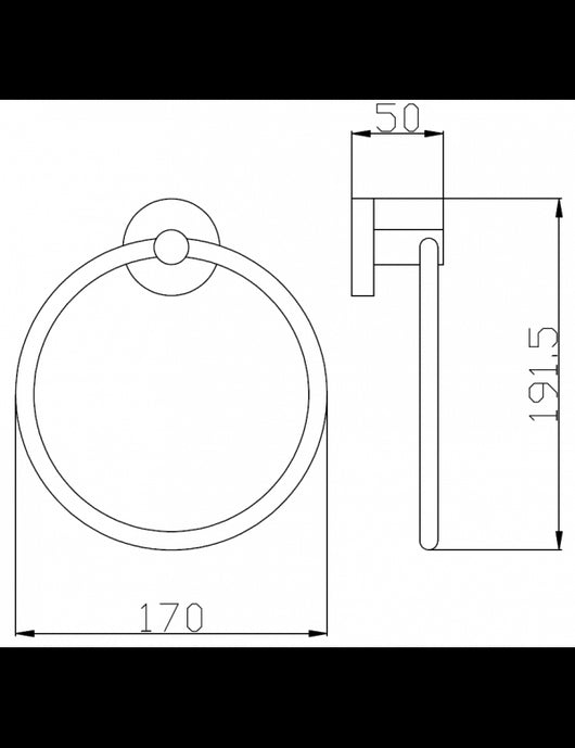 COLORADO Portatovagliolo in Ottone Oro Rosa Lucido 17 cm