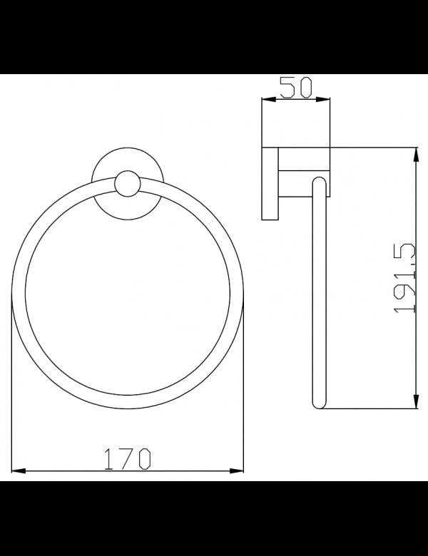 COLORADO Portatovagliolo in Ottone Oro Rosa Lucido 17 cm