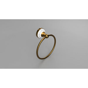 KERA Portatovaglioli in ottone e ceramica 20 x16,8 x7,4 cm