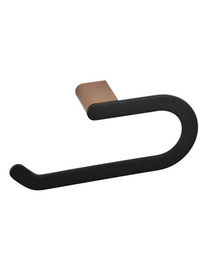 Portatovaglioli da parete GALLA in ottone nero e oro 23 x10 x6 cm