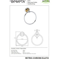 Portatovagliolo RETRO in Ottone Cromo-Oro 16x19x6,5 cm