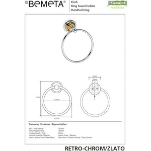 Portatovagliolo RETRO in Ottone Cromo-Oro 16x19x6,5 cm