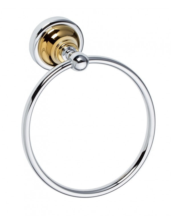 Portatovagliolo RETRO in Ottone Cromo-Oro 16x19x6,5 cm