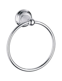 Anello porta asciugamani retrò MORAVA in ottone cromato ø 19,5 cm