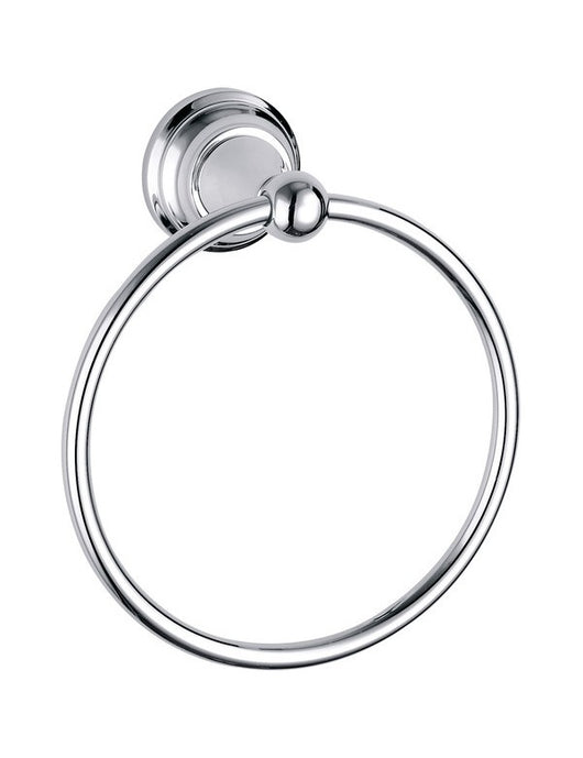 Anello porta asciugamani retrò MORAVA in ottone cromato ø 19,5 cm