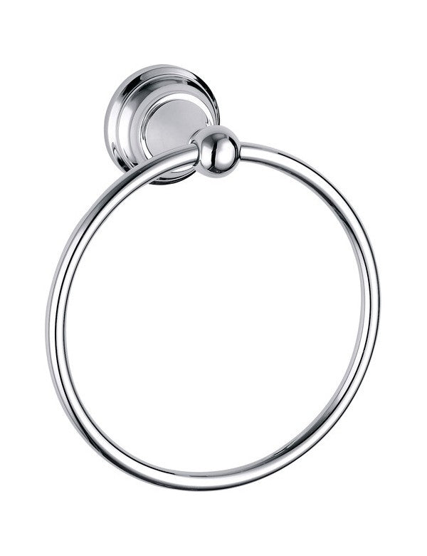 Anello porta asciugamani retrò MORAVA in ottone cromato ø 19,5 cm