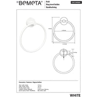 Portasalviette BIANCO in ottone bianco ø 15cm