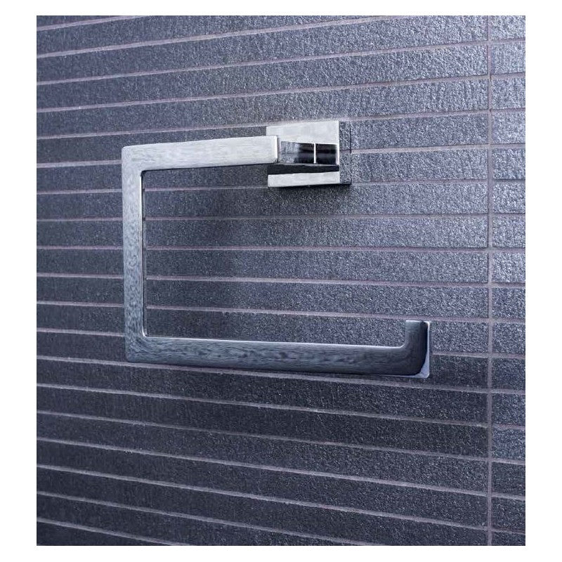 Portasciugamani rettangolare cromato PLAZA 13,5x6,5x21 cm