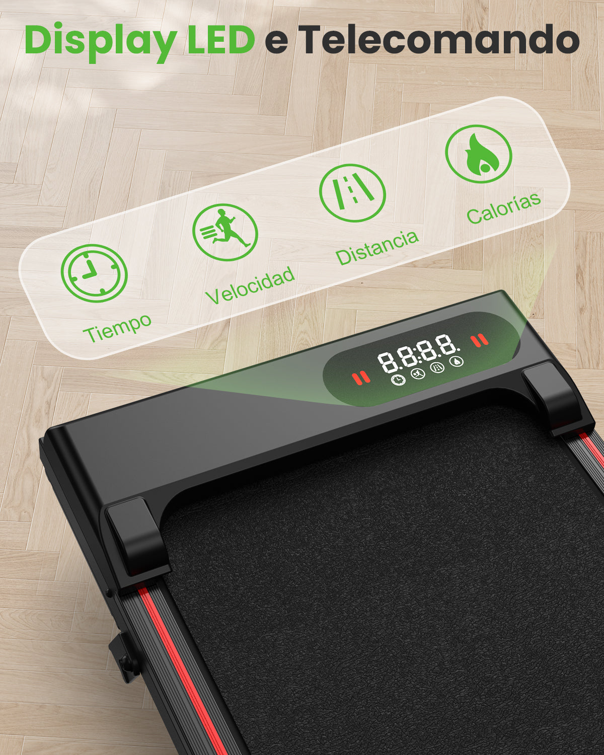 Tapis roulant elettrico inclinato RATTANTREE, tappetino da passeggio da 1 a 8 km/h con telecomando, per casa e ufficio, 2,5 CV, capacitï¿½ï¿½ 140 kg