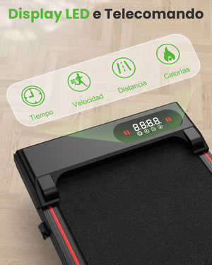 Tapis roulant elettrico inclinato RATTANTREE, tappetino da passeggio da 1 a 8 km/h con telecomando, per casa e ufficio, 2,5 CV, capacitï¿½ï¿½ 140 kg